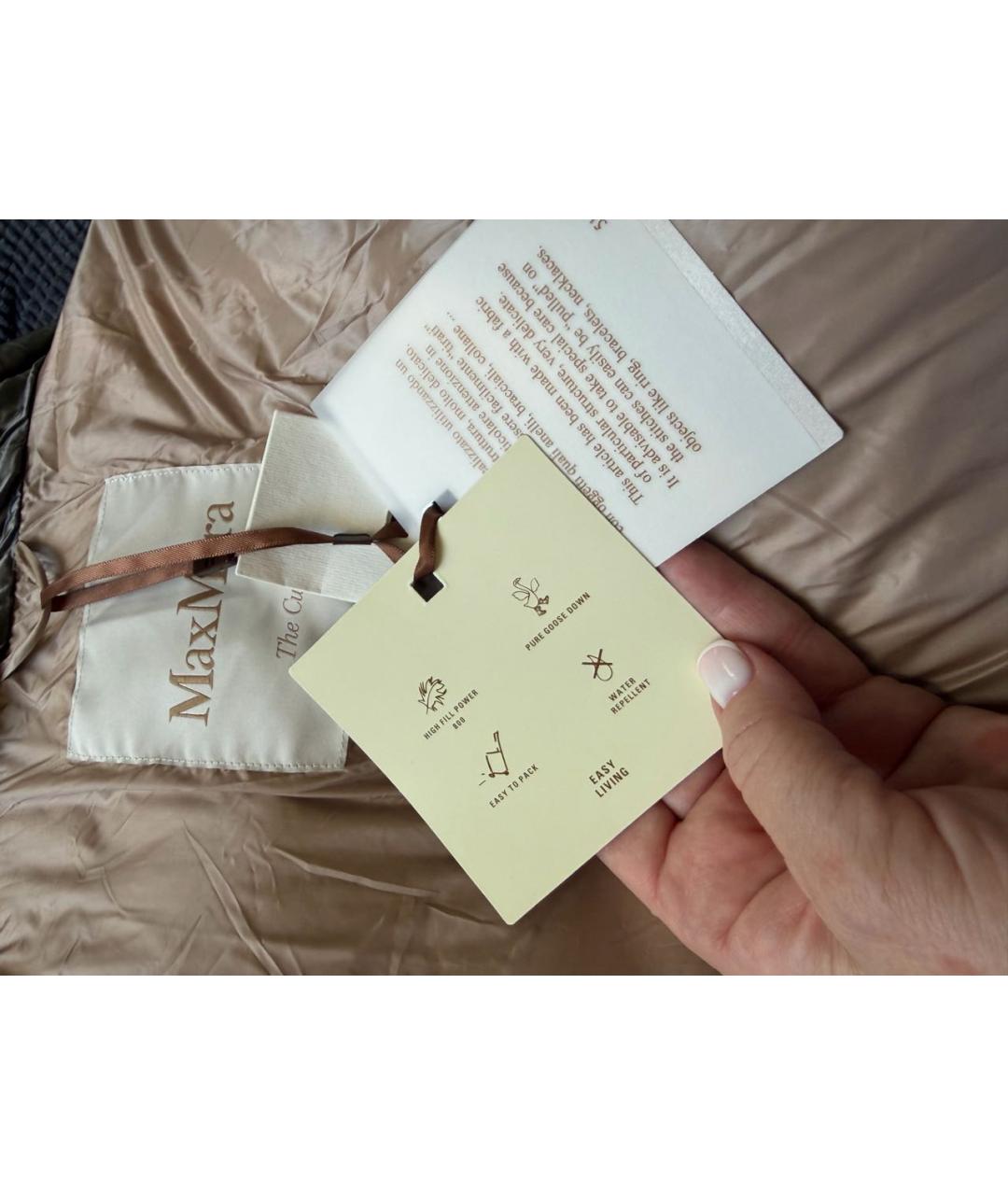 MAX MARA Серебрянный полиамидовый пуховик, фото 6