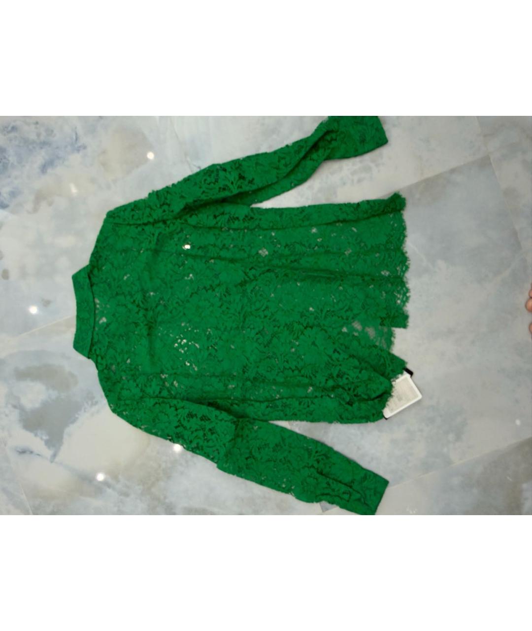 DOLCE&GABBANA Зеленая кружевная рубашка, фото 3