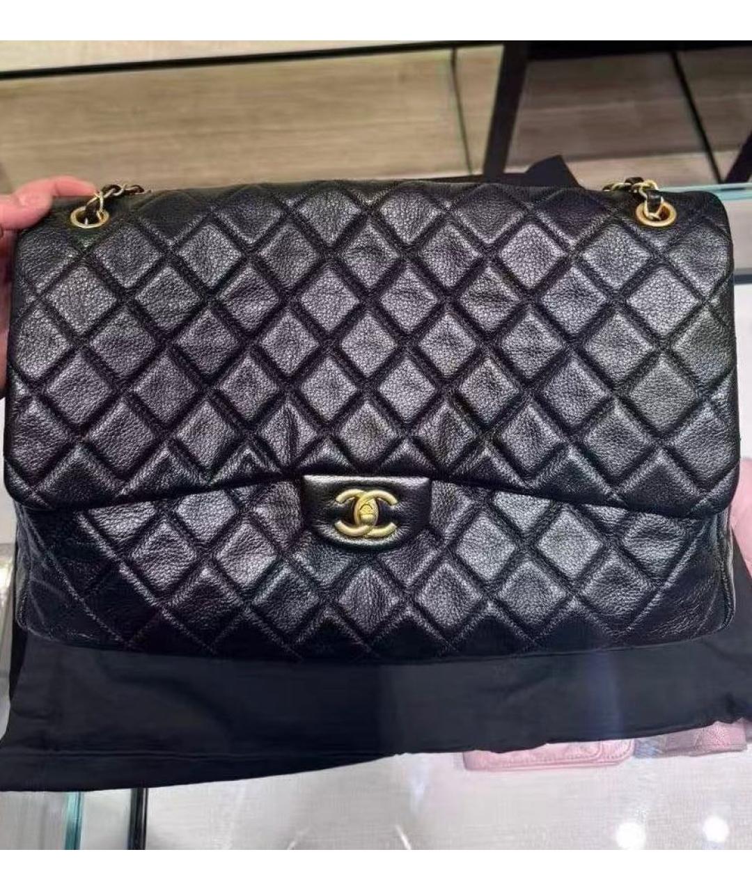 CHANEL Черная кожаная сумка через плечо, фото 3