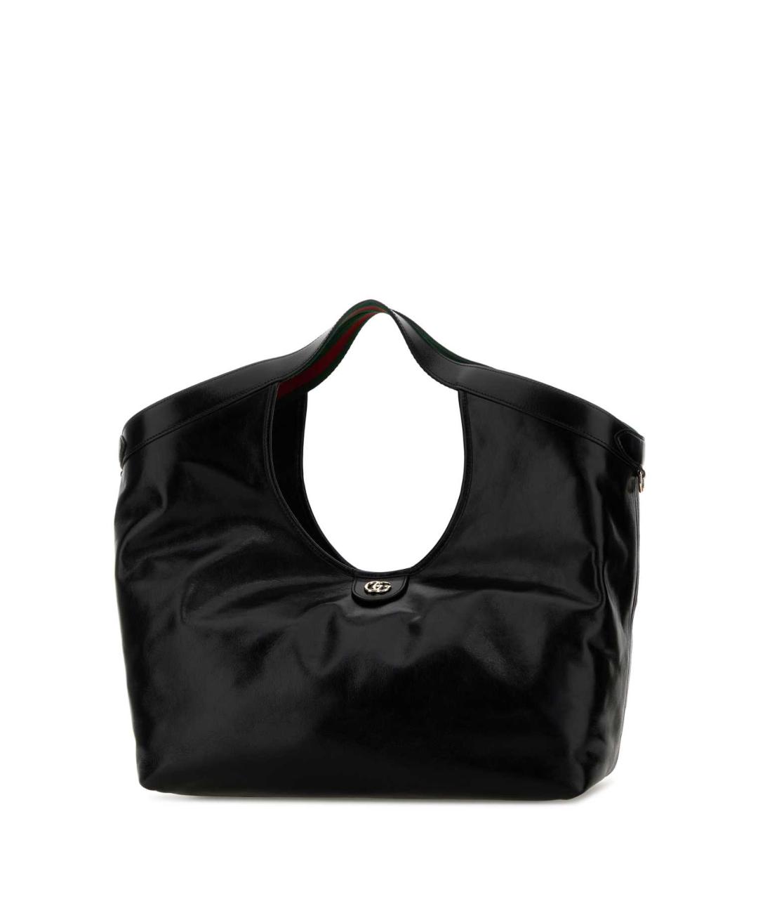 GUCCI Черная сумка тоут из лакированной кожи, фото 2