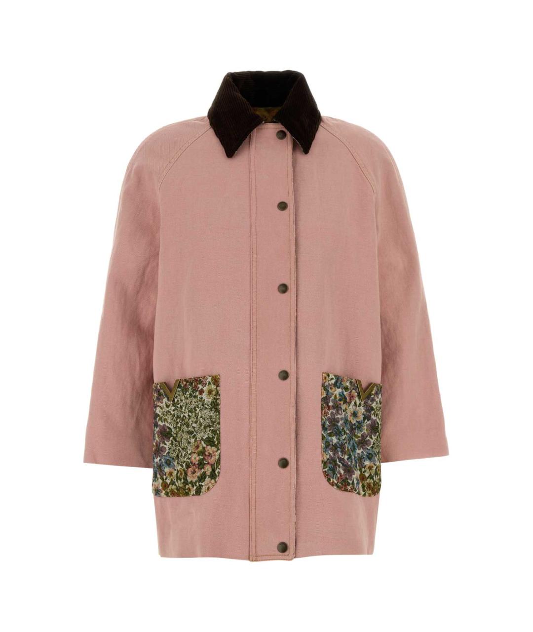 VALENTINO Розовая хлопковая куртка, фото 1