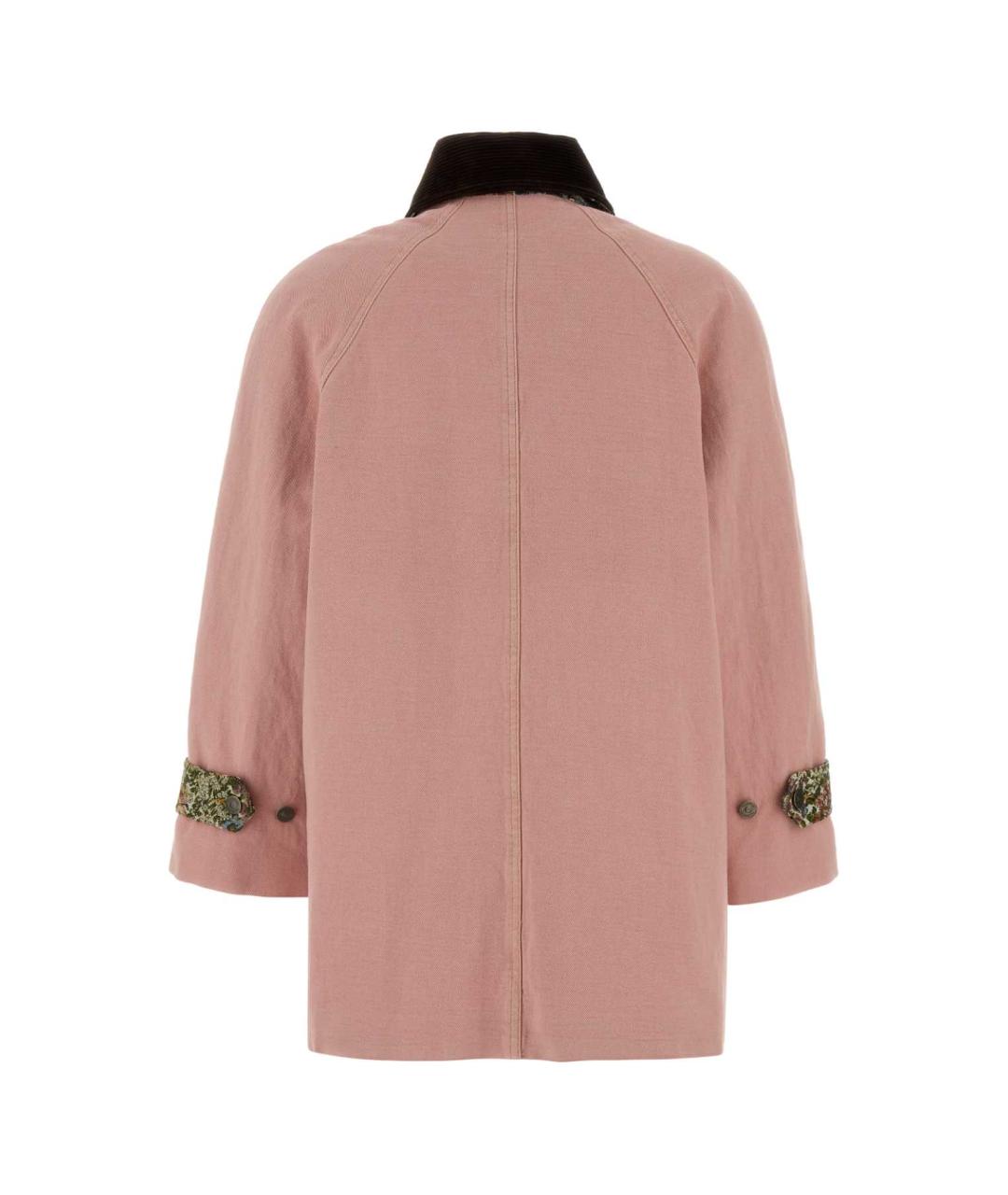 VALENTINO Розовая хлопковая куртка, фото 2