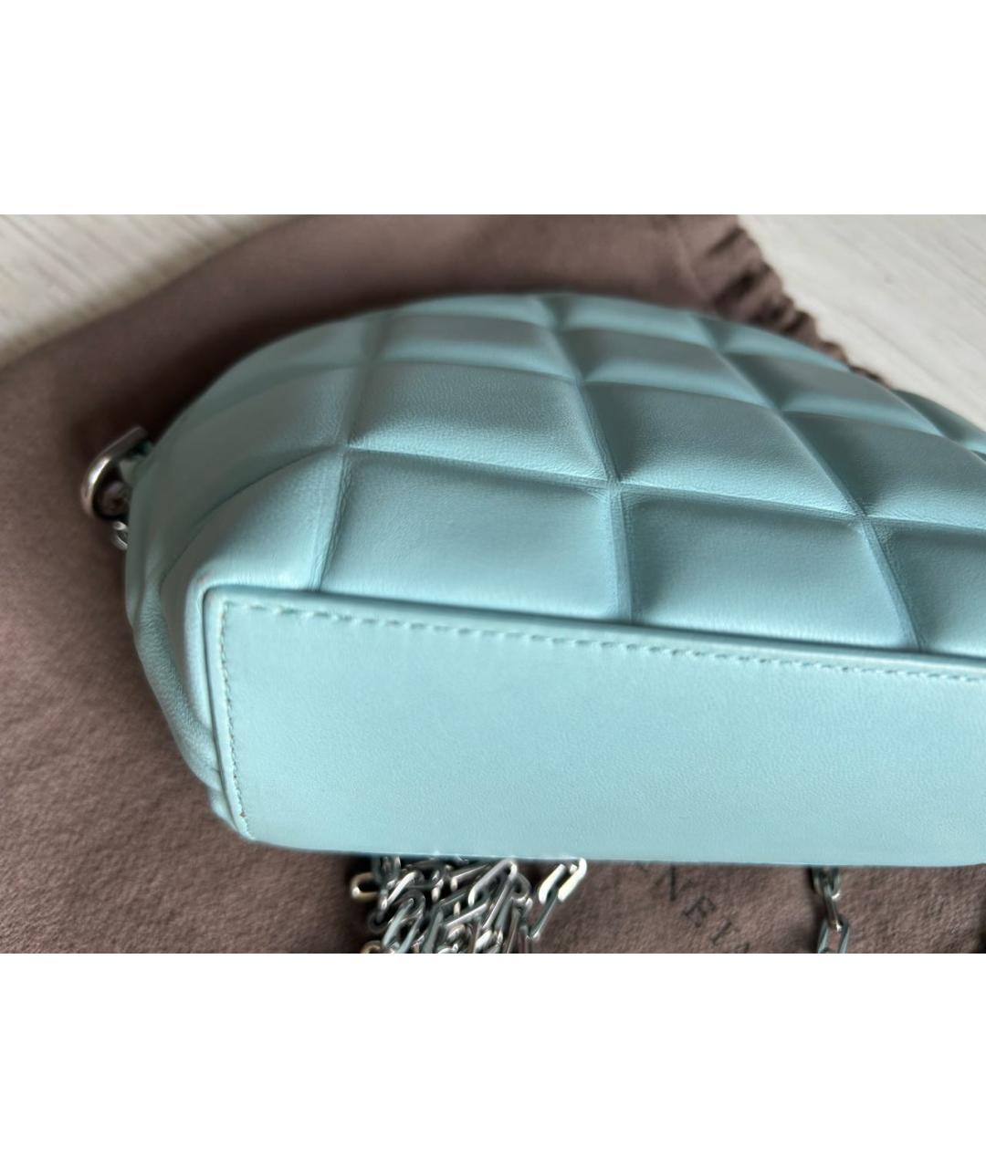 BOTTEGA VENETA Голубая кожаная сумка через плечо, фото 6