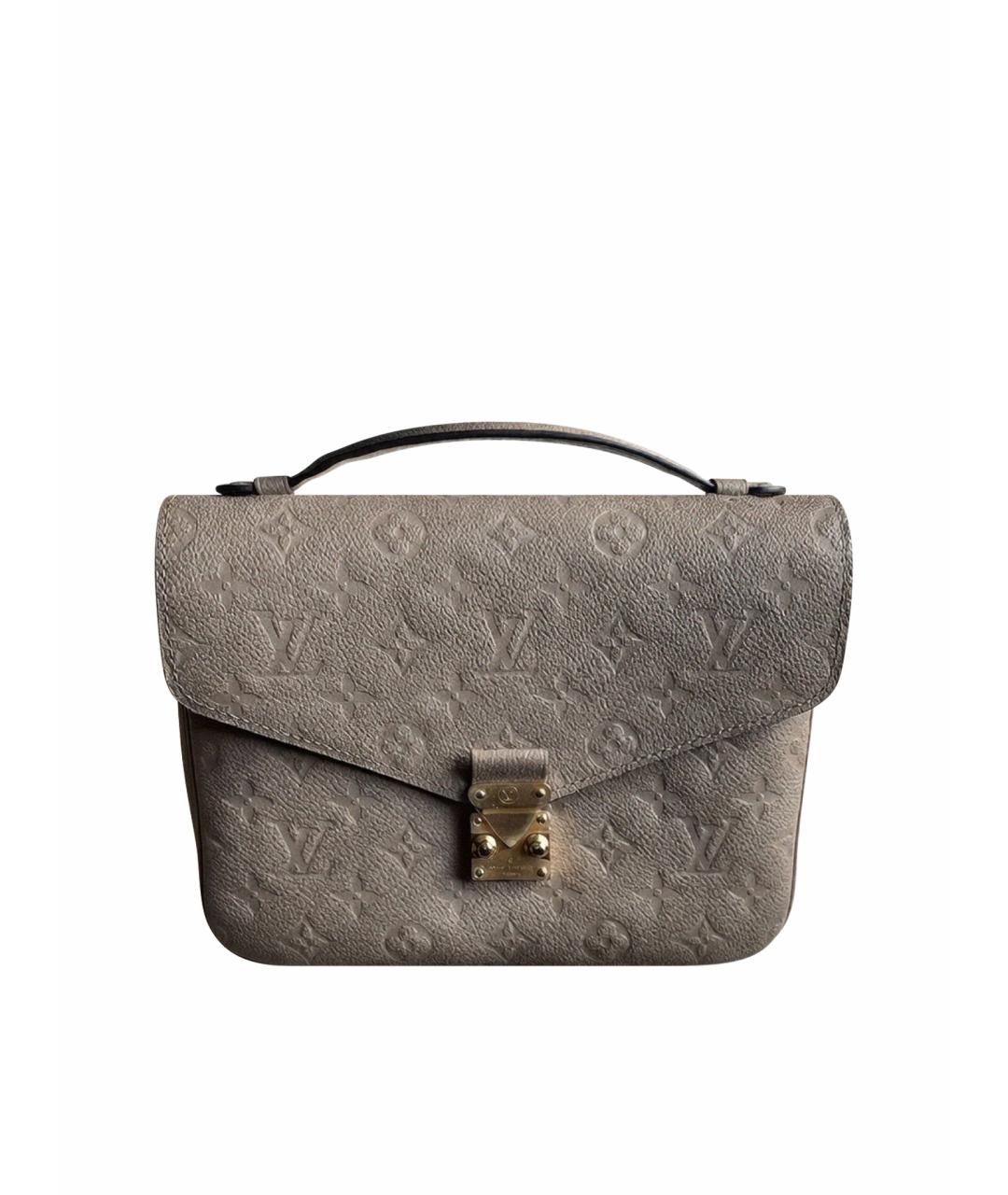 LOUIS VUITTON Серая кожаная сумка через плечо, фото 1