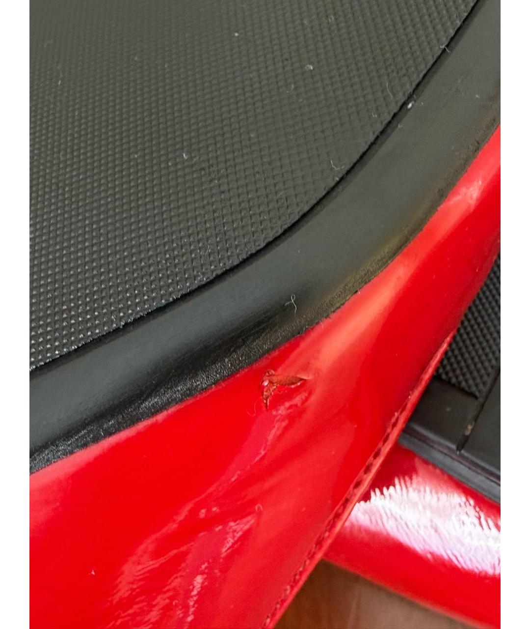 PRADA Красные балетки из лакированной кожи, фото 8