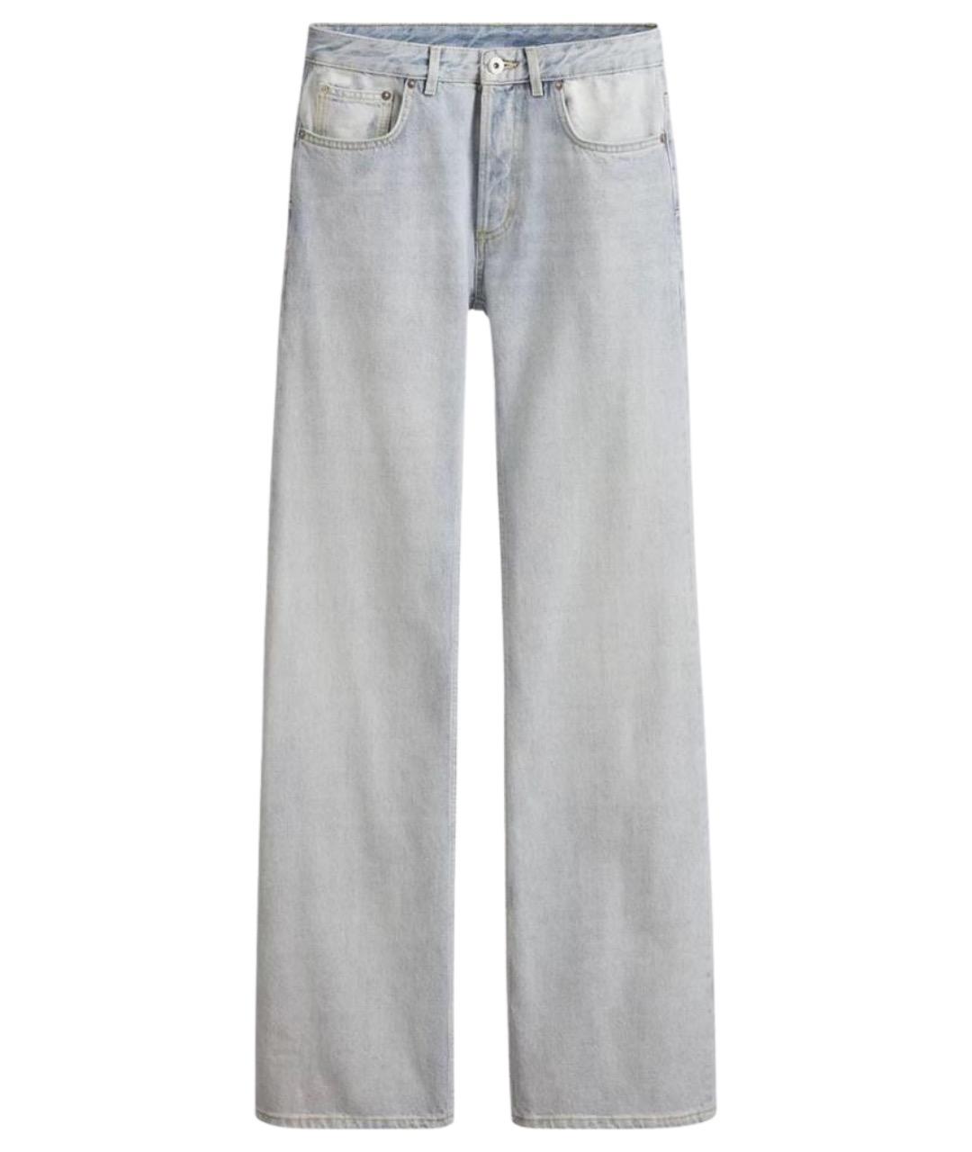 CHRISTIAN DIOR Голубые хлопковые прямые джинсы, фото 1