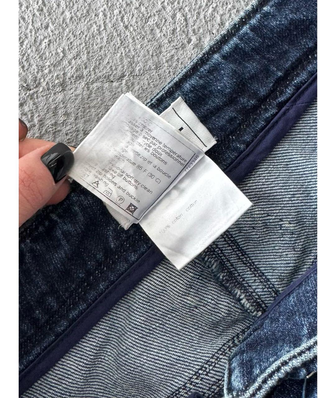 CHANEL Темно-синие хлопковые джинсы клеш, фото 7