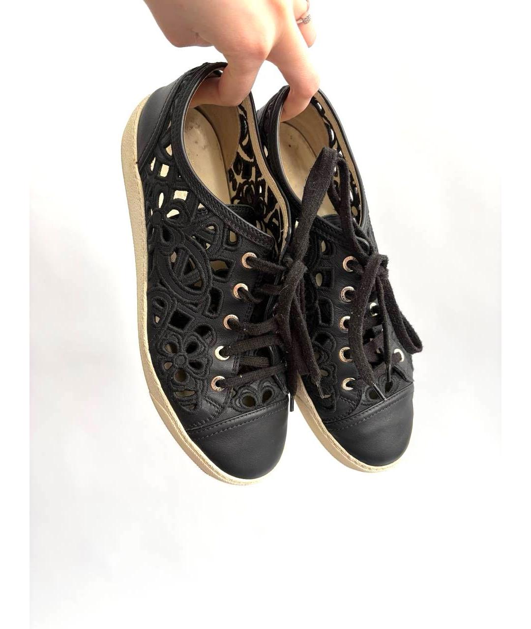 CHANEL Черные кожаные кеды, фото 7