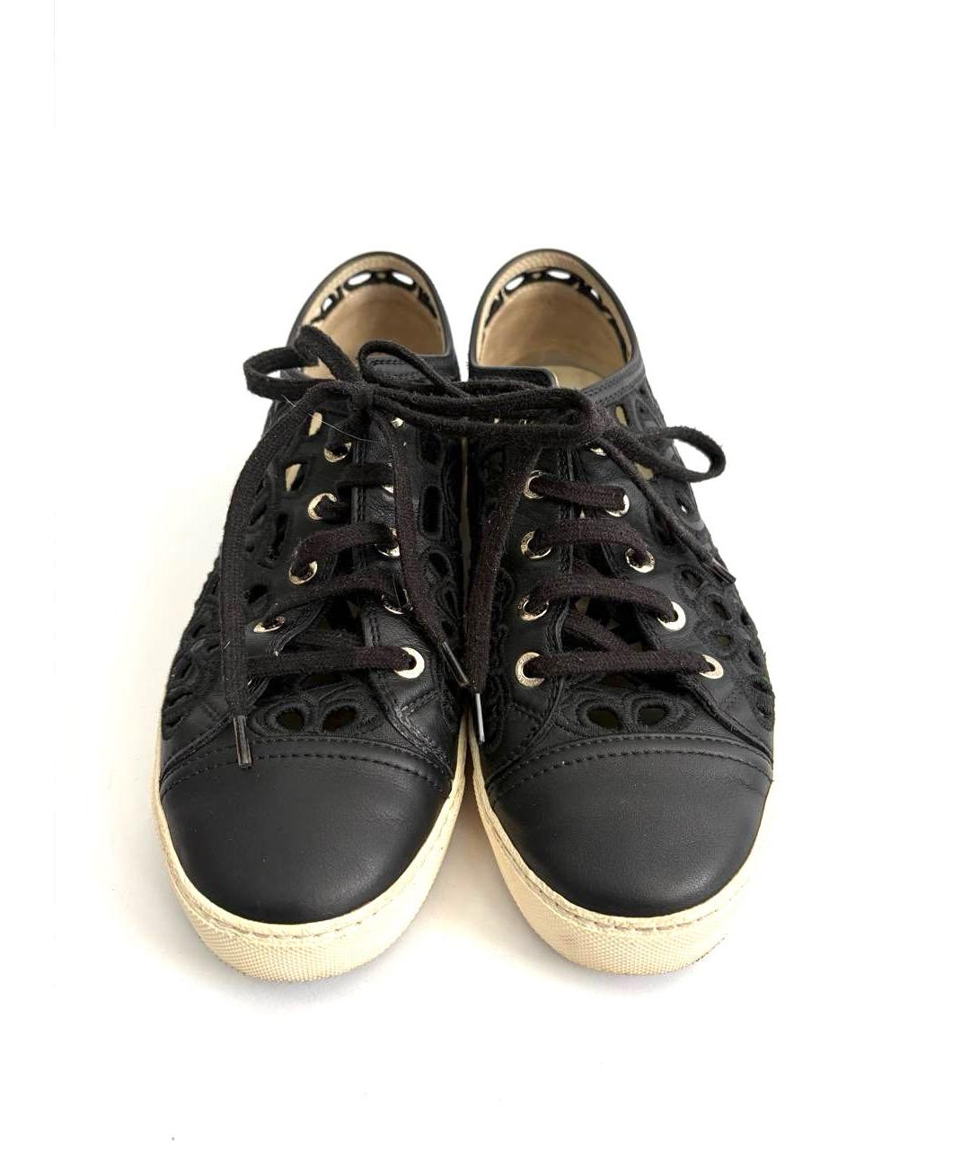 CHANEL Черные кожаные кеды, фото 2