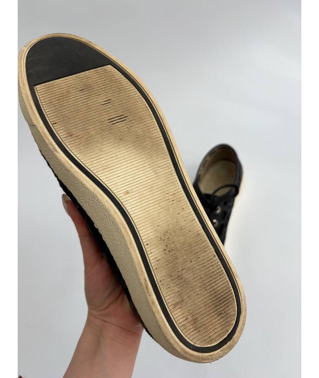 CHANEL Черные кожаные кеды, фото 8