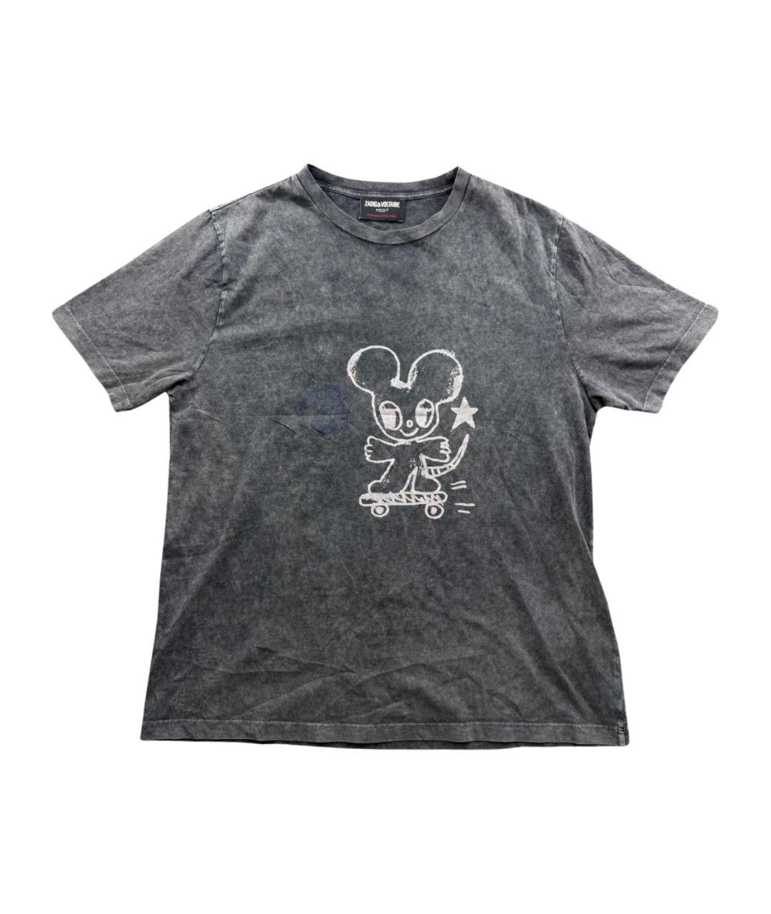 ZADIG & VOLTAIRE Серая хлопковая футболка, фото 1