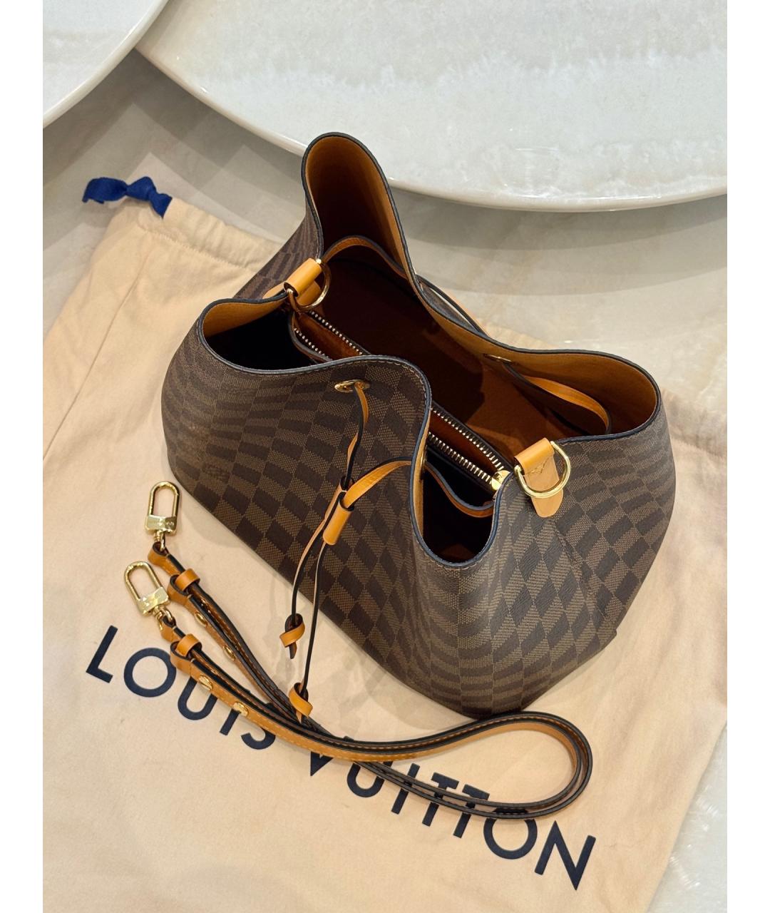 LOUIS VUITTON Коричневая сумка через плечо, фото 6