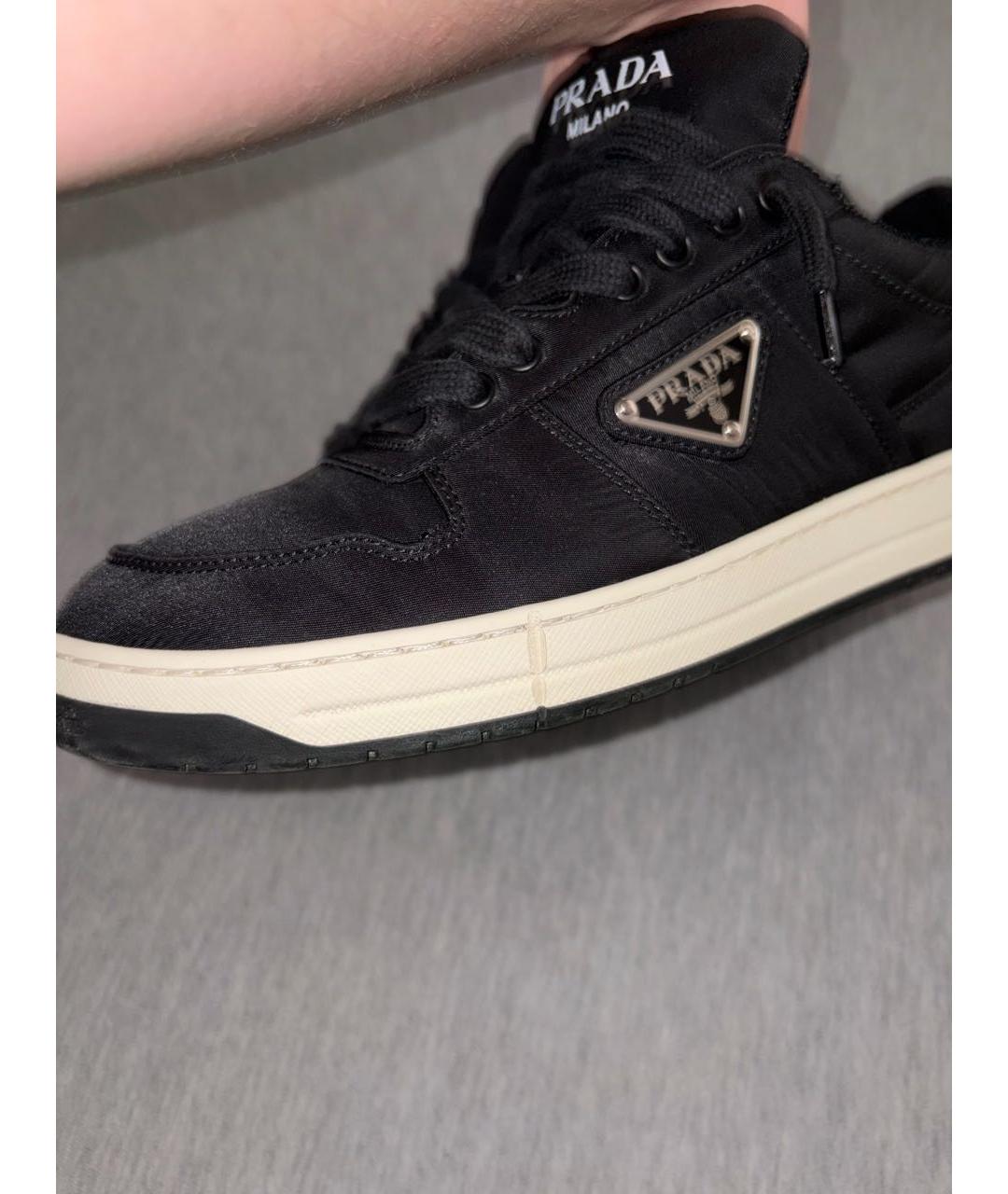 PRADA Черные низкие кроссовки / кеды, фото 5