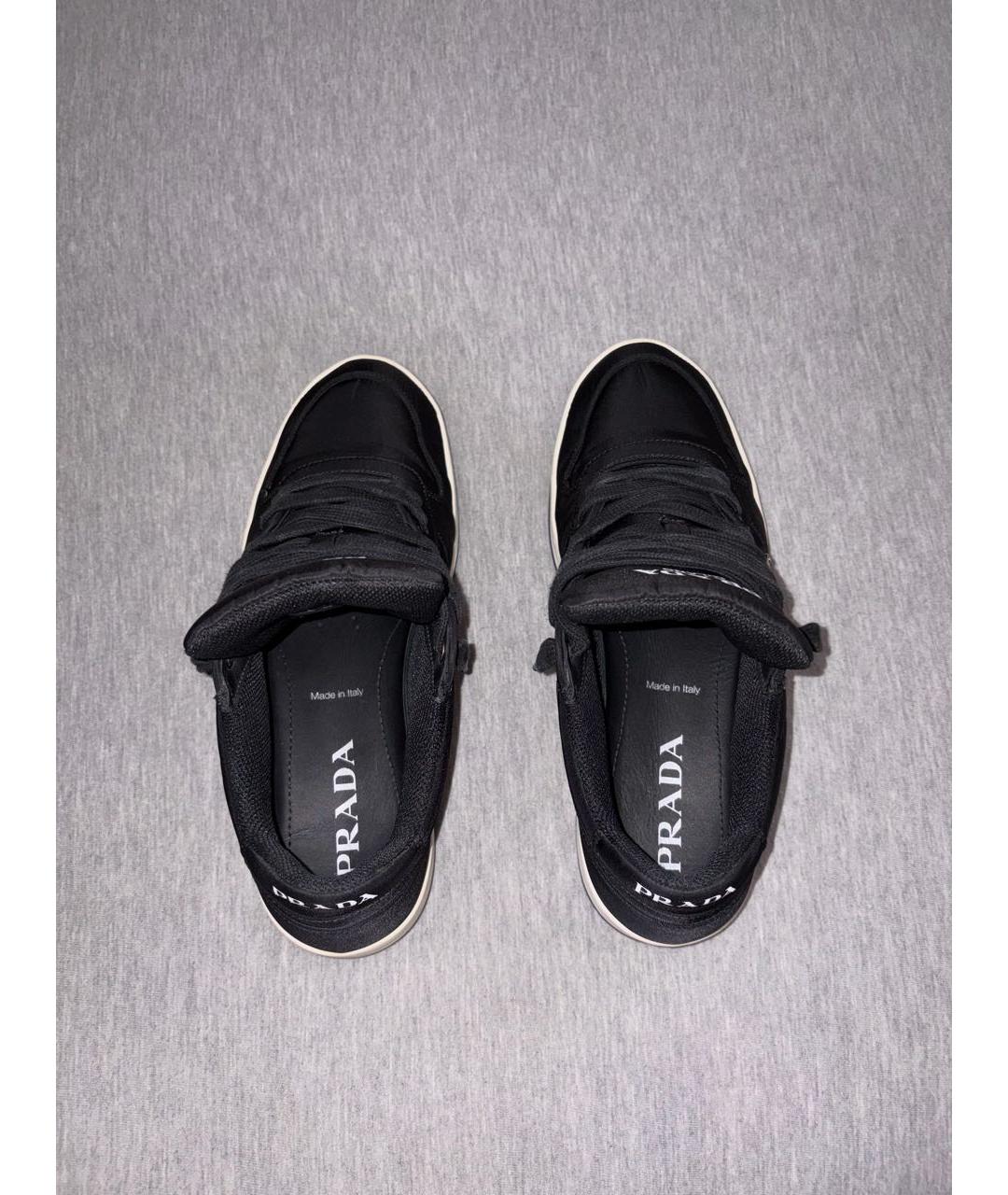PRADA Черные низкие кроссовки / кеды, фото 3