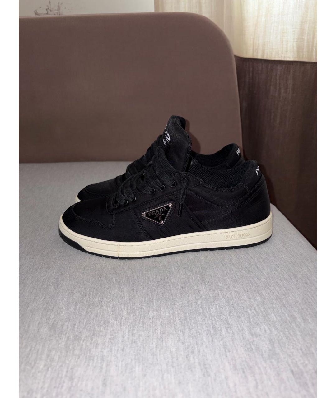 PRADA Черные низкие кроссовки / кеды, фото 9