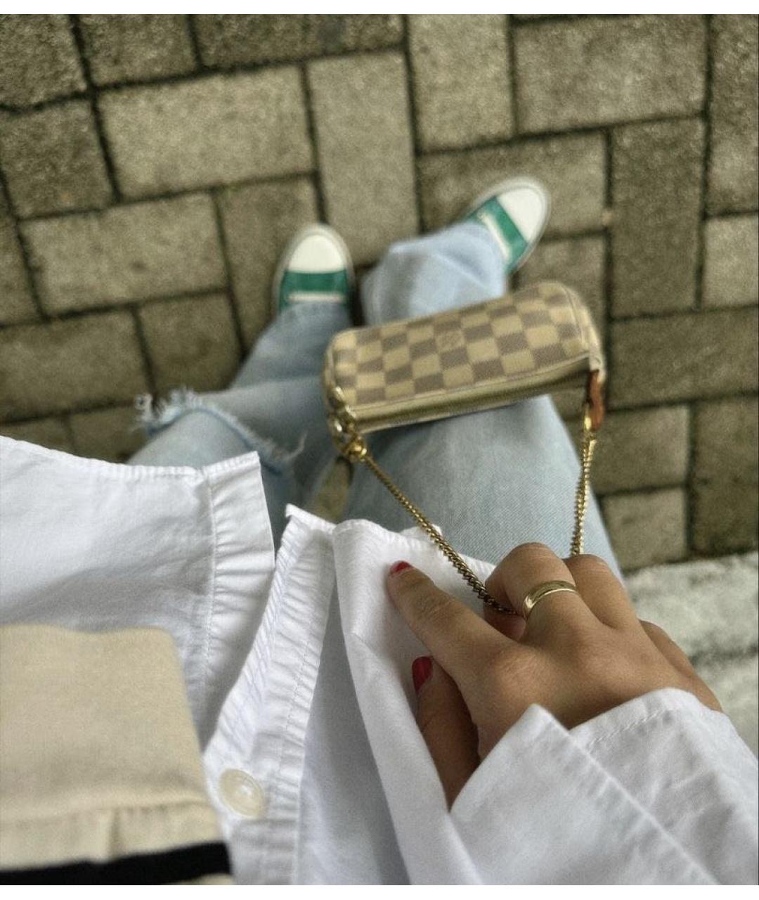 LOUIS VUITTON Белая сумка с короткими ручками, фото 8