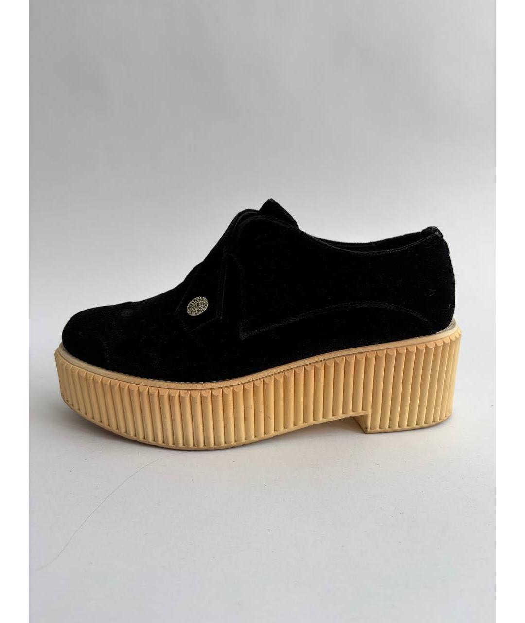 CHANEL Черные бархатные ботинки, фото 5