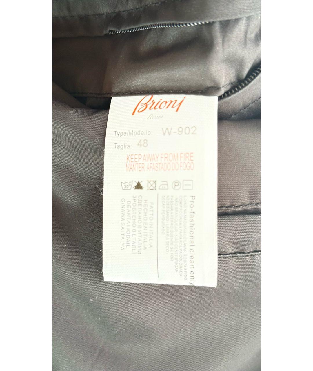 BRIONI Коричневый хлопковый тренч / плащ, фото 6