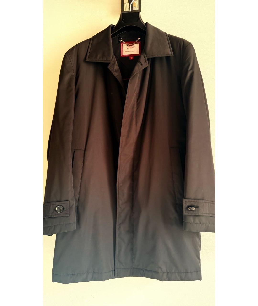 BRIONI Коричневый хлопковый тренч / плащ, фото 9