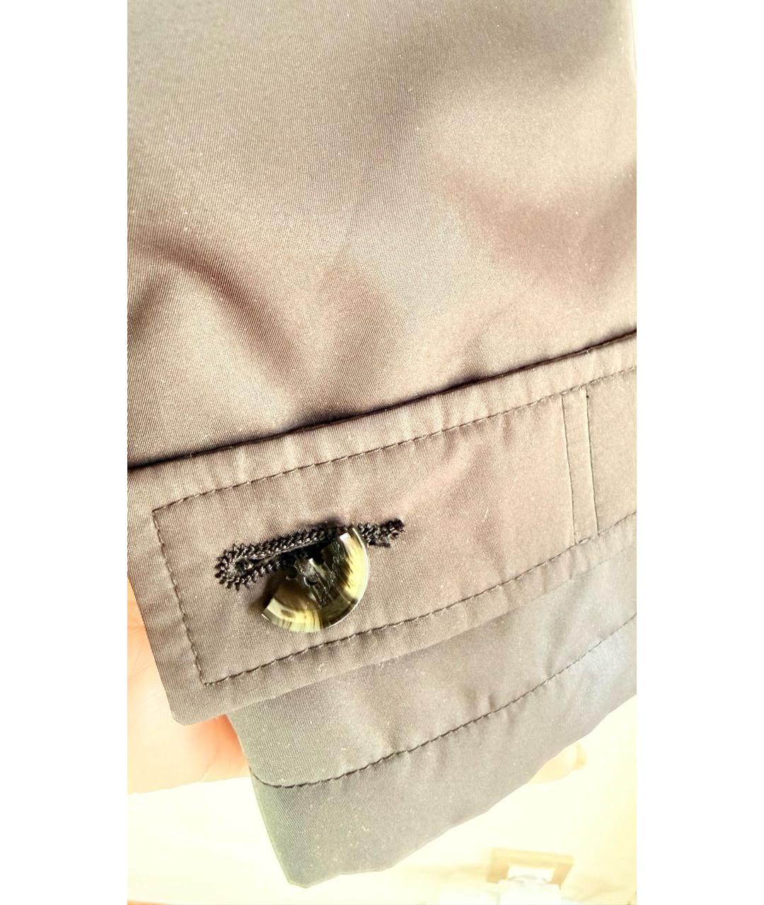 BRIONI Коричневый хлопковый тренч / плащ, фото 8