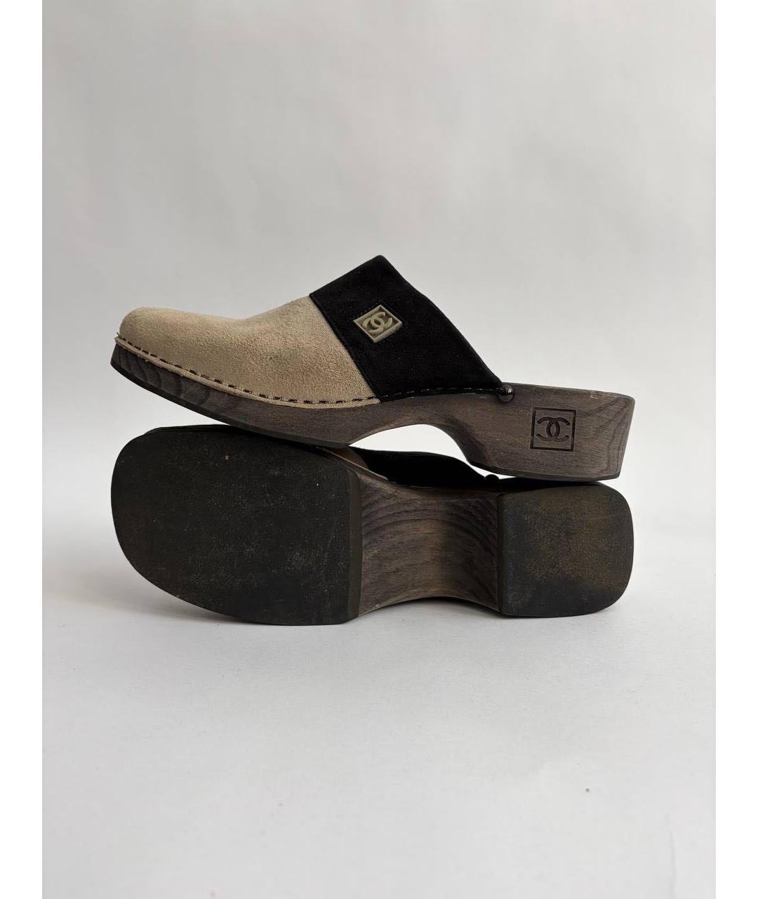 CHANEL Мульти замшевые сабо, фото 6