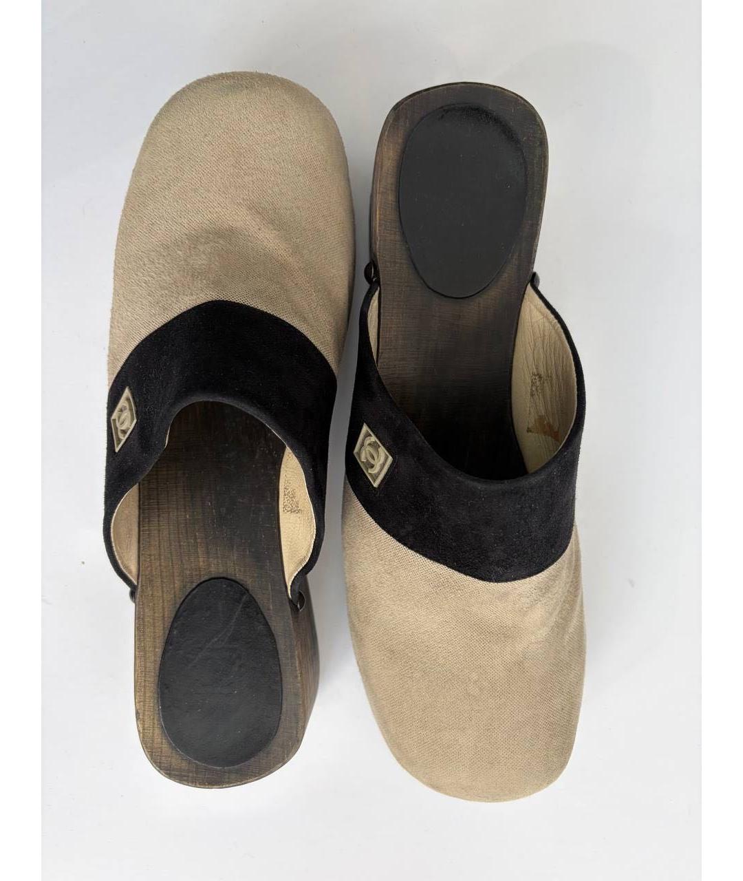 CHANEL Мульти замшевые сабо, фото 5