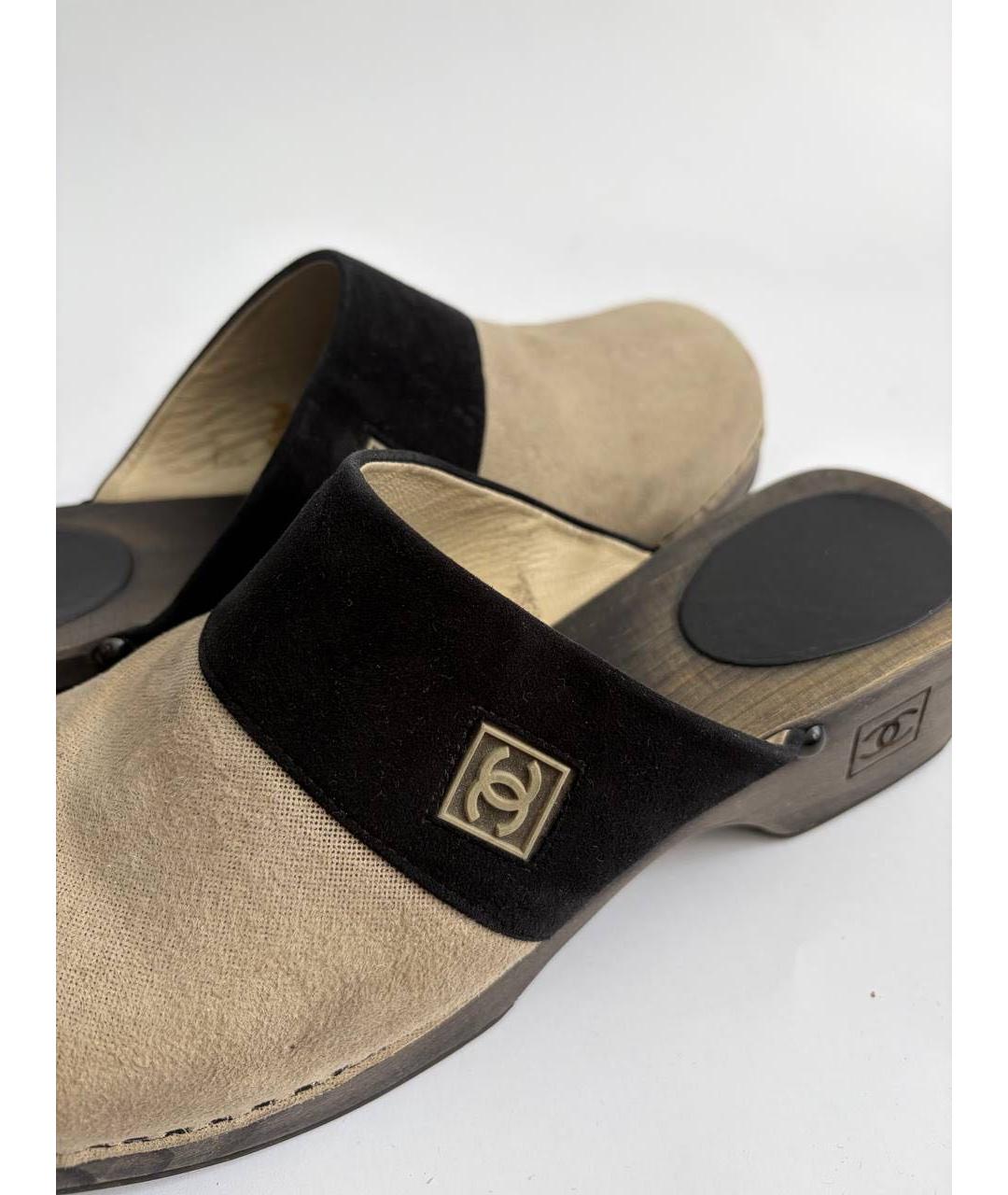 CHANEL Мульти замшевые сабо, фото 8