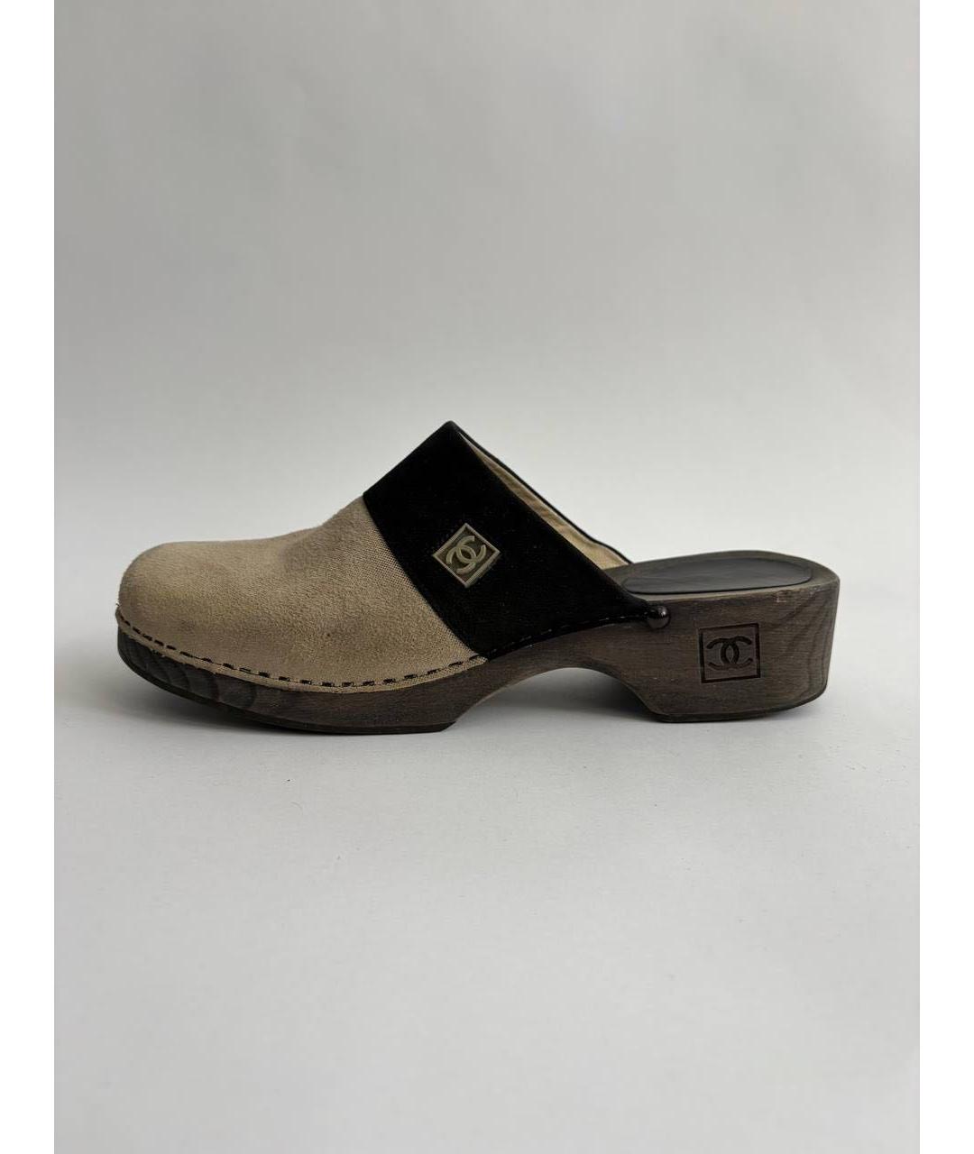 CHANEL Мульти замшевые сабо, фото 9