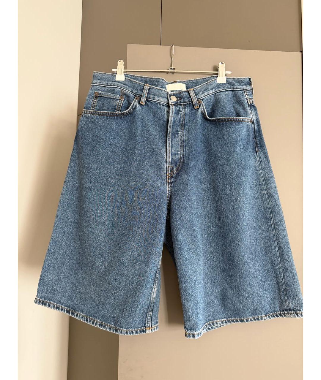COS Синие деним шорты, фото 5