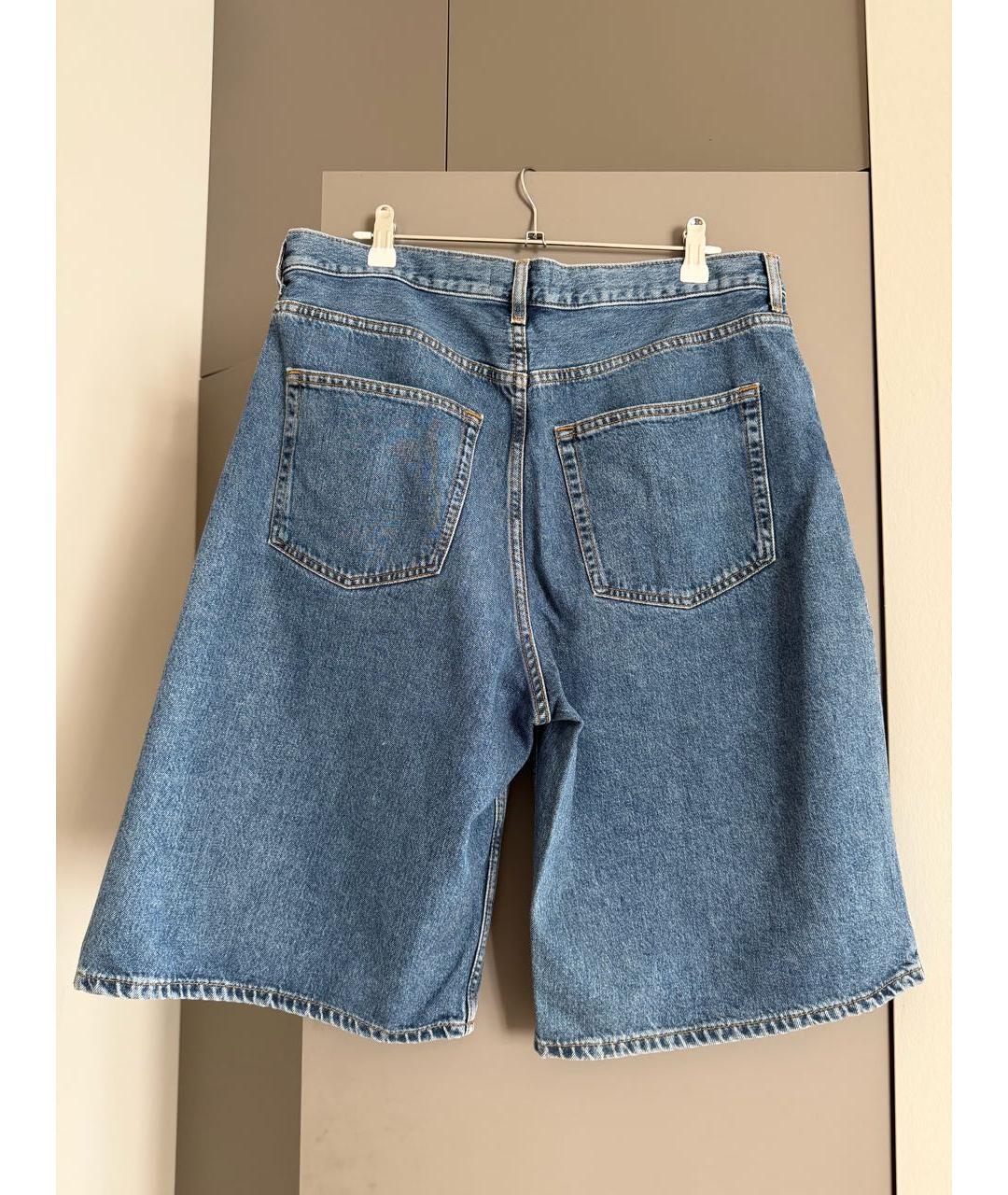 COS Синие деним шорты, фото 6