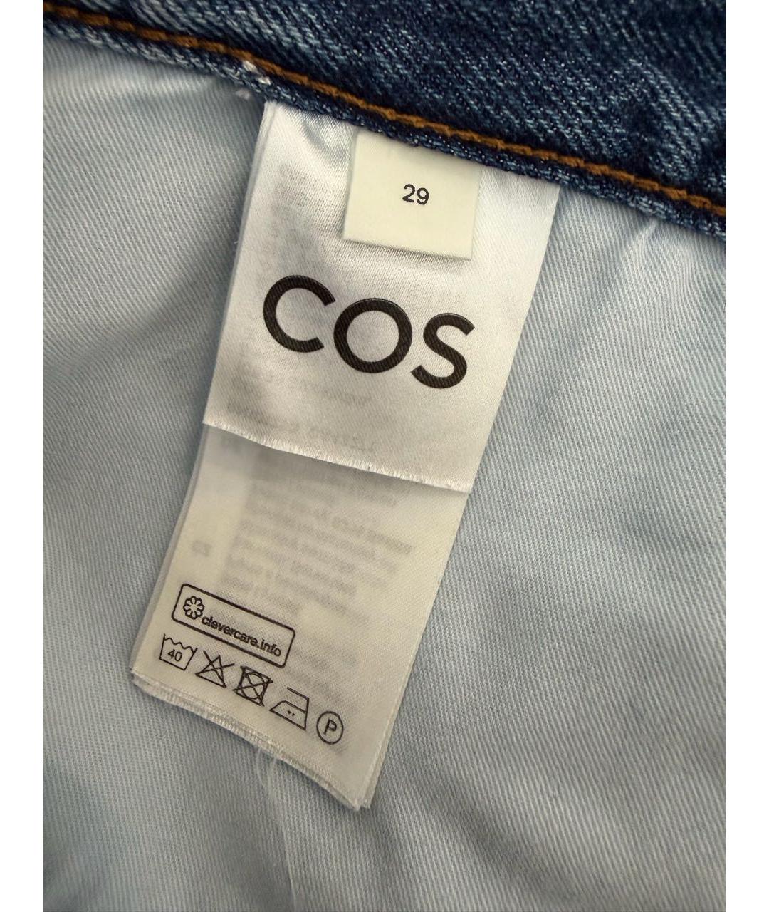 COS Синие деним шорты, фото 7