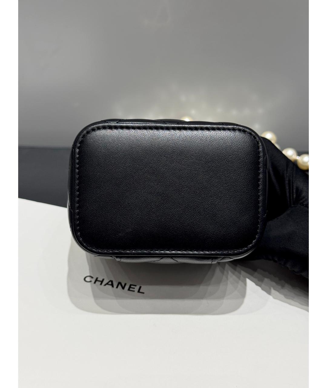 CHANEL Черная кожаная сумка через плечо, фото 3