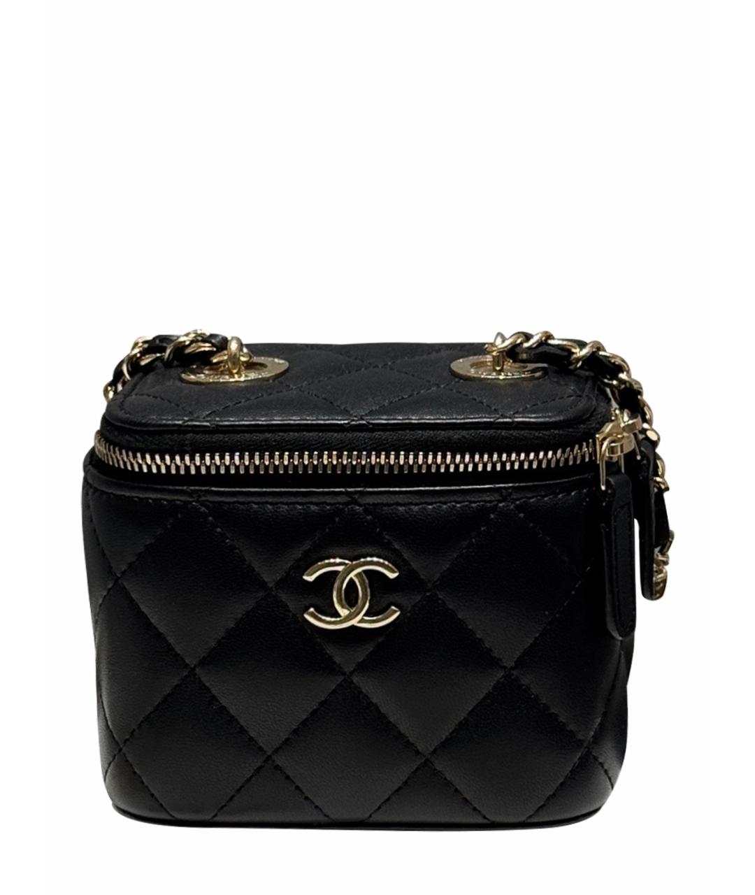 CHANEL Черная кожаная сумка через плечо, фото 1