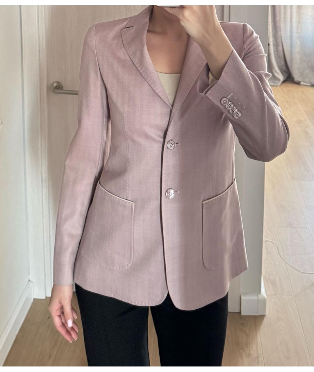 Castello d'Oro Розовый шелковый жакет/пиджак, фото 6