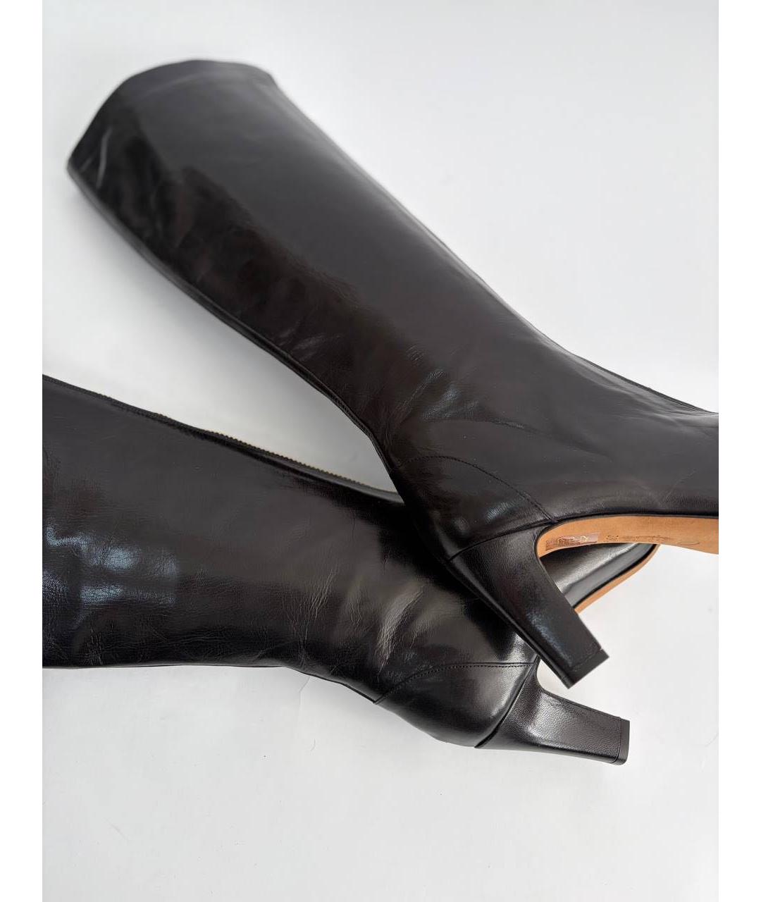 MOSCHINO Черные кожаные сапоги, фото 7