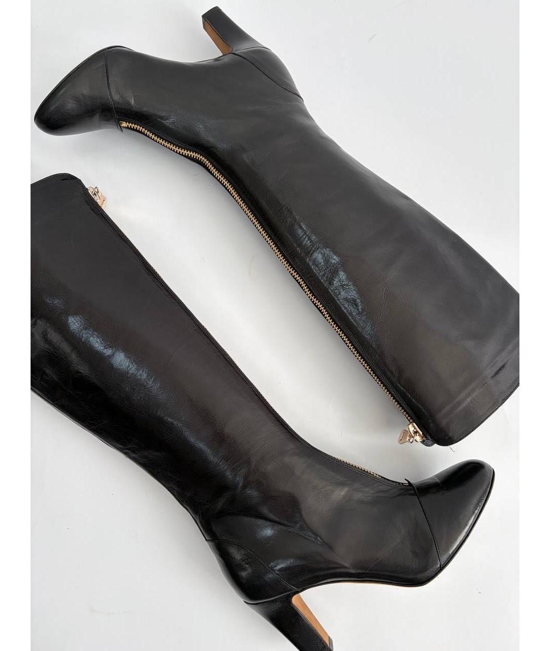 MOSCHINO Черные кожаные сапоги, фото 5