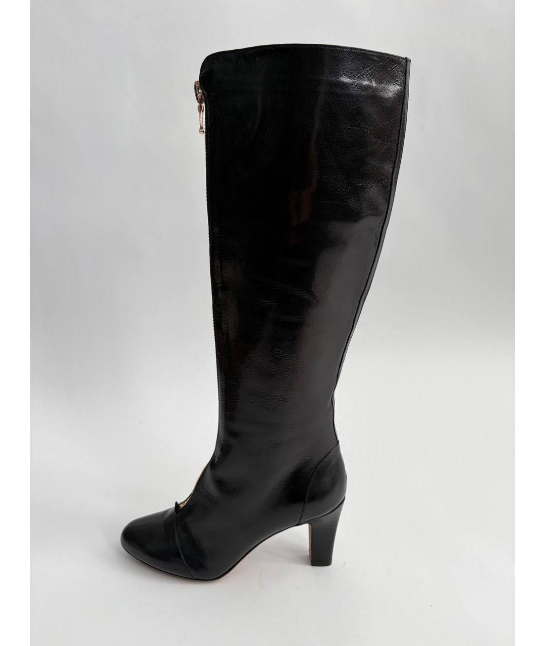 MOSCHINO Черные кожаные сапоги, фото 9