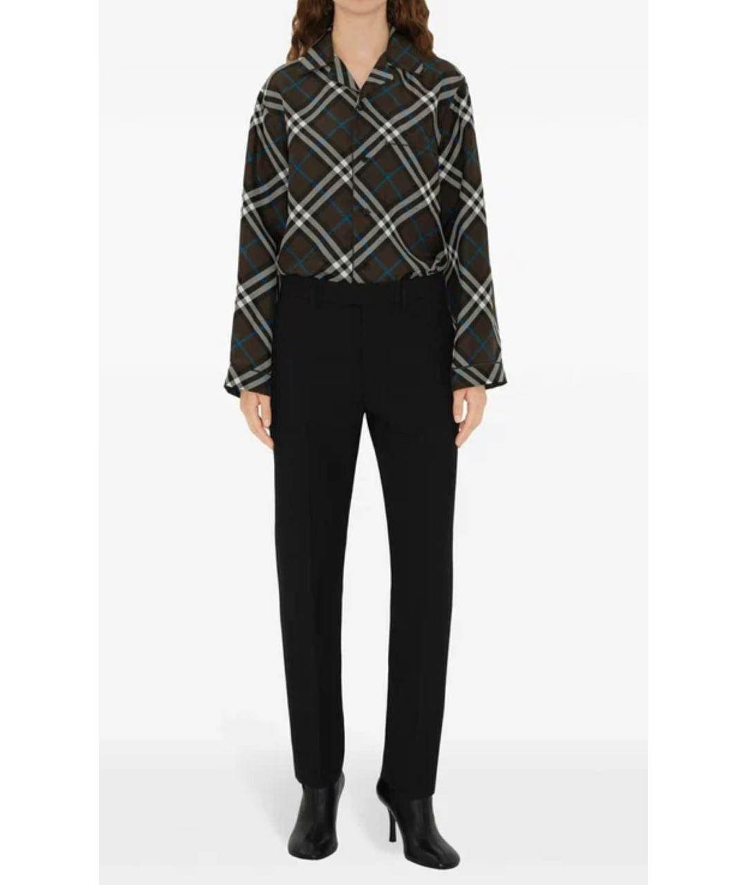BURBERRY Коричневый шелковый костюм с брюками, фото 5