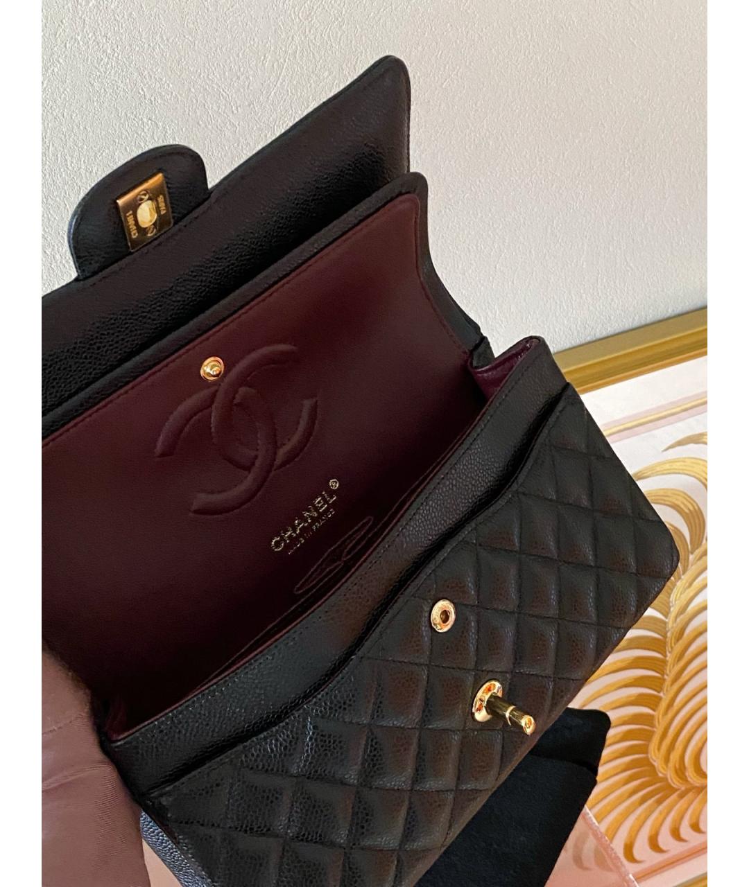 CHANEL Черная кожаная сумка через плечо, фото 4