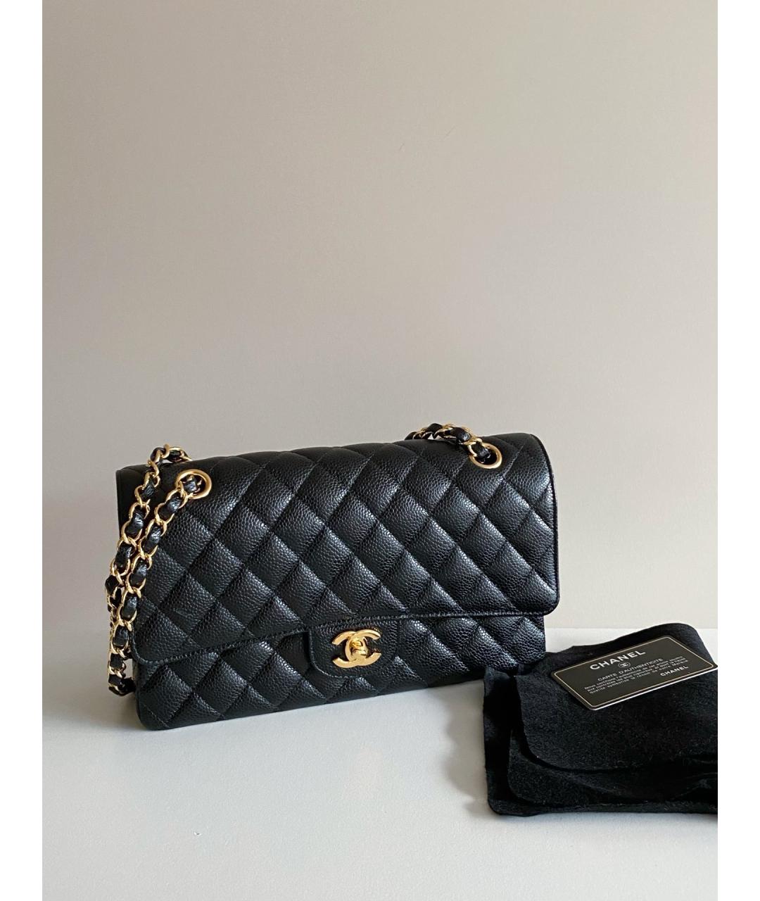 CHANEL Черная кожаная сумка через плечо, фото 6