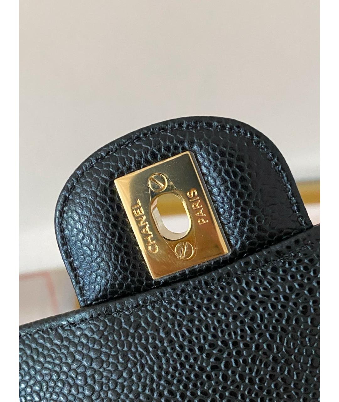 CHANEL Черная кожаная сумка через плечо, фото 5