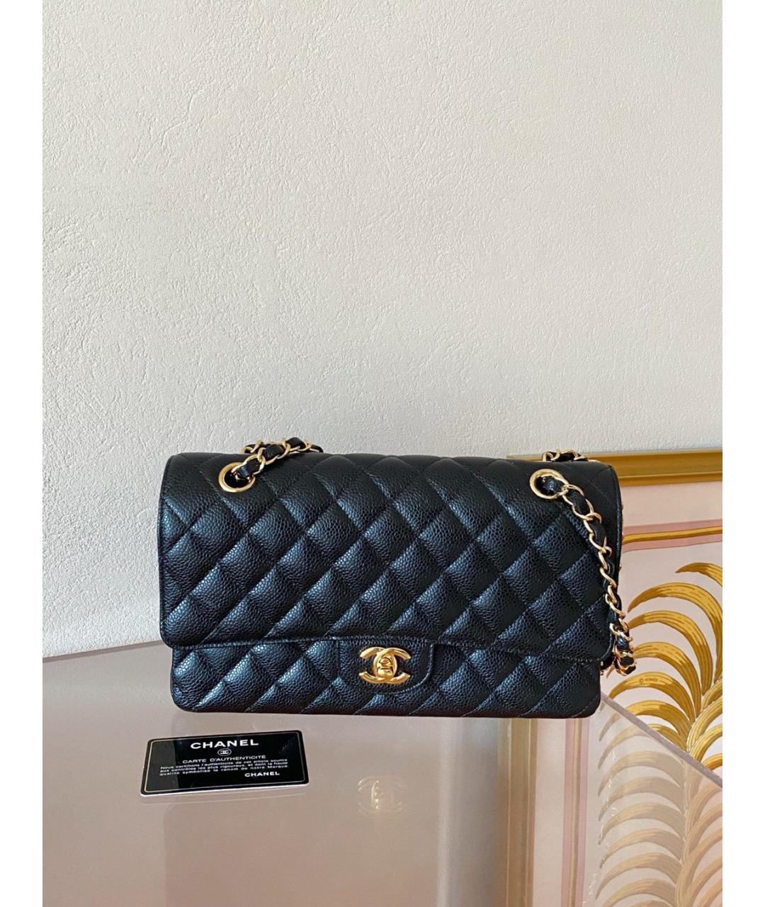 CHANEL Черная кожаная сумка через плечо, фото 9