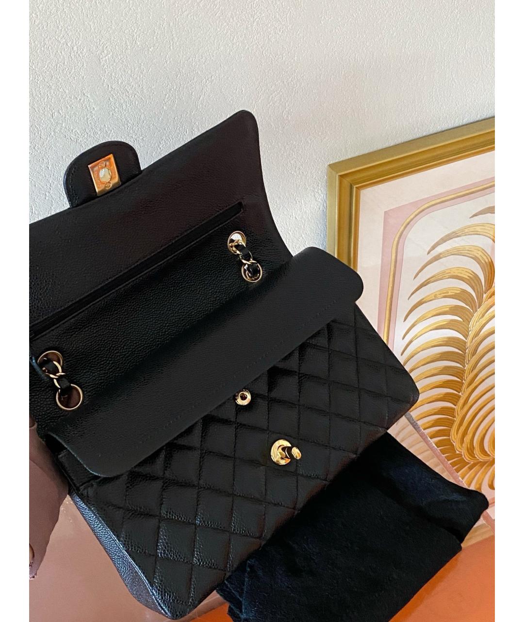 CHANEL Черная кожаная сумка через плечо, фото 3