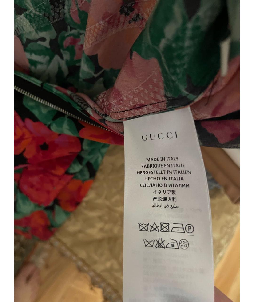 GUCCI Красное шелковое коктейльное платье, фото 7