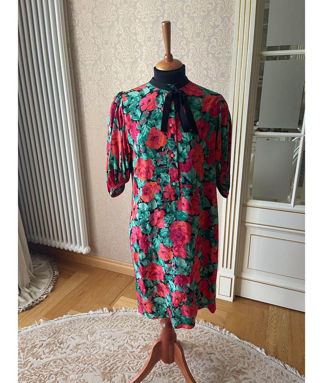 GUCCI Красное шелковое коктейльное платье, фото 8