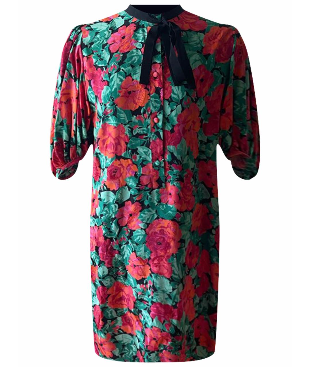 GUCCI Красное шелковое коктейльное платье, фото 1