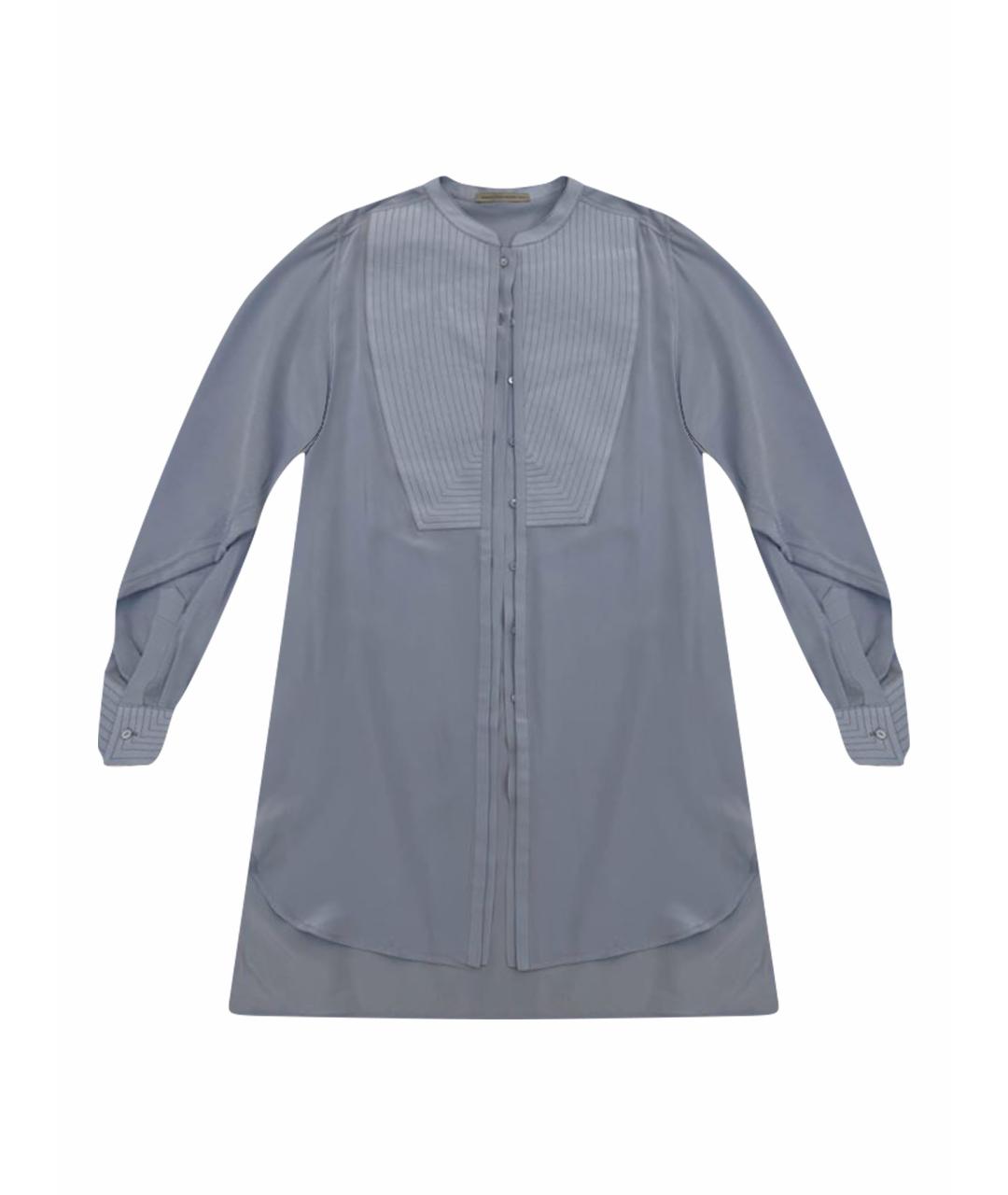 ERMANNO SCERVINO Голубая шелковая блузы, фото 1