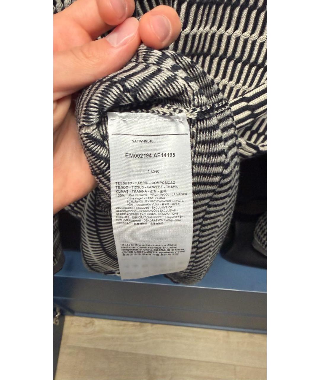 EMPORIO ARMANI Черный шерстяной джемпер / свитер, фото 8