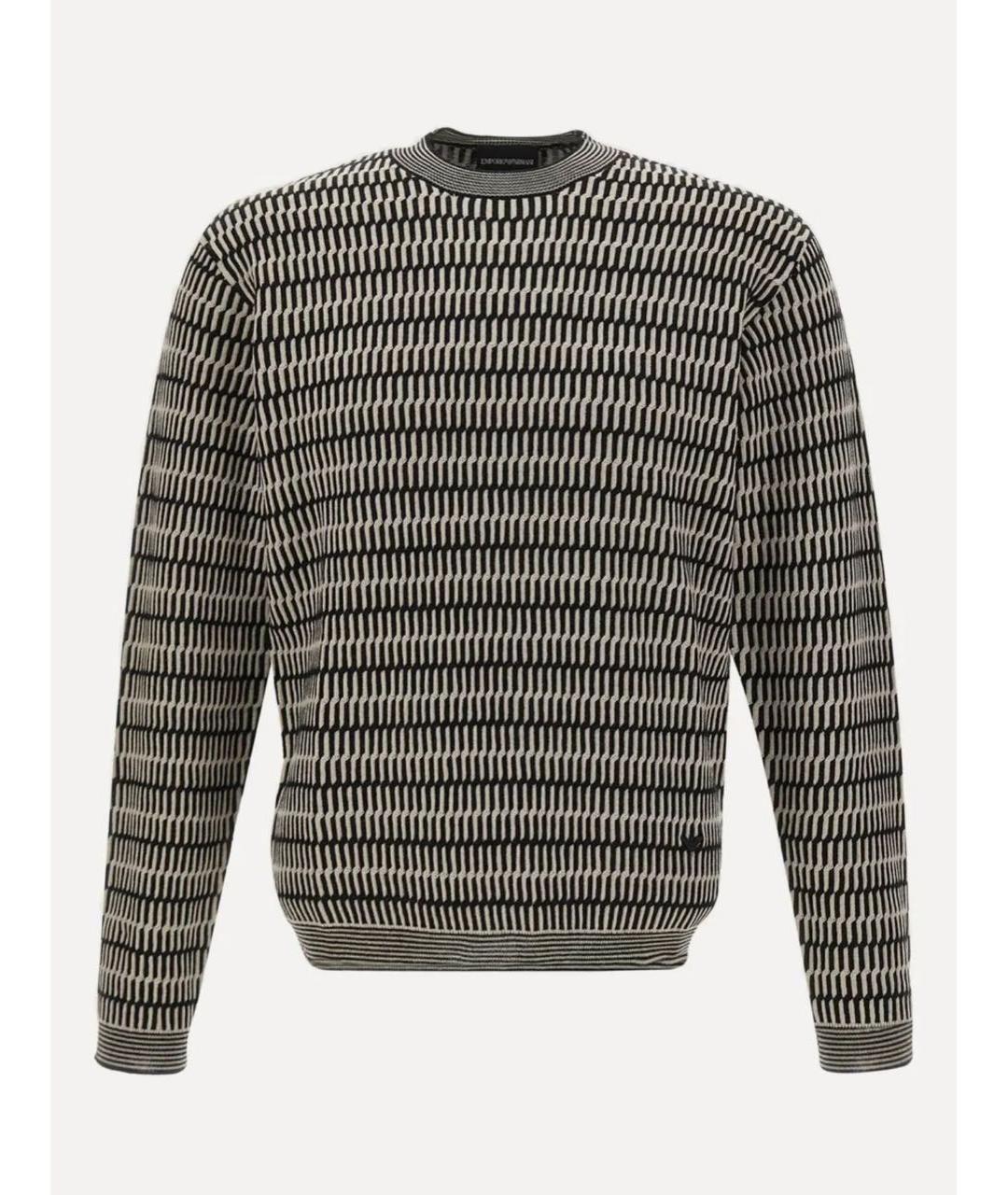 EMPORIO ARMANI Черный шерстяной джемпер / свитер, фото 9