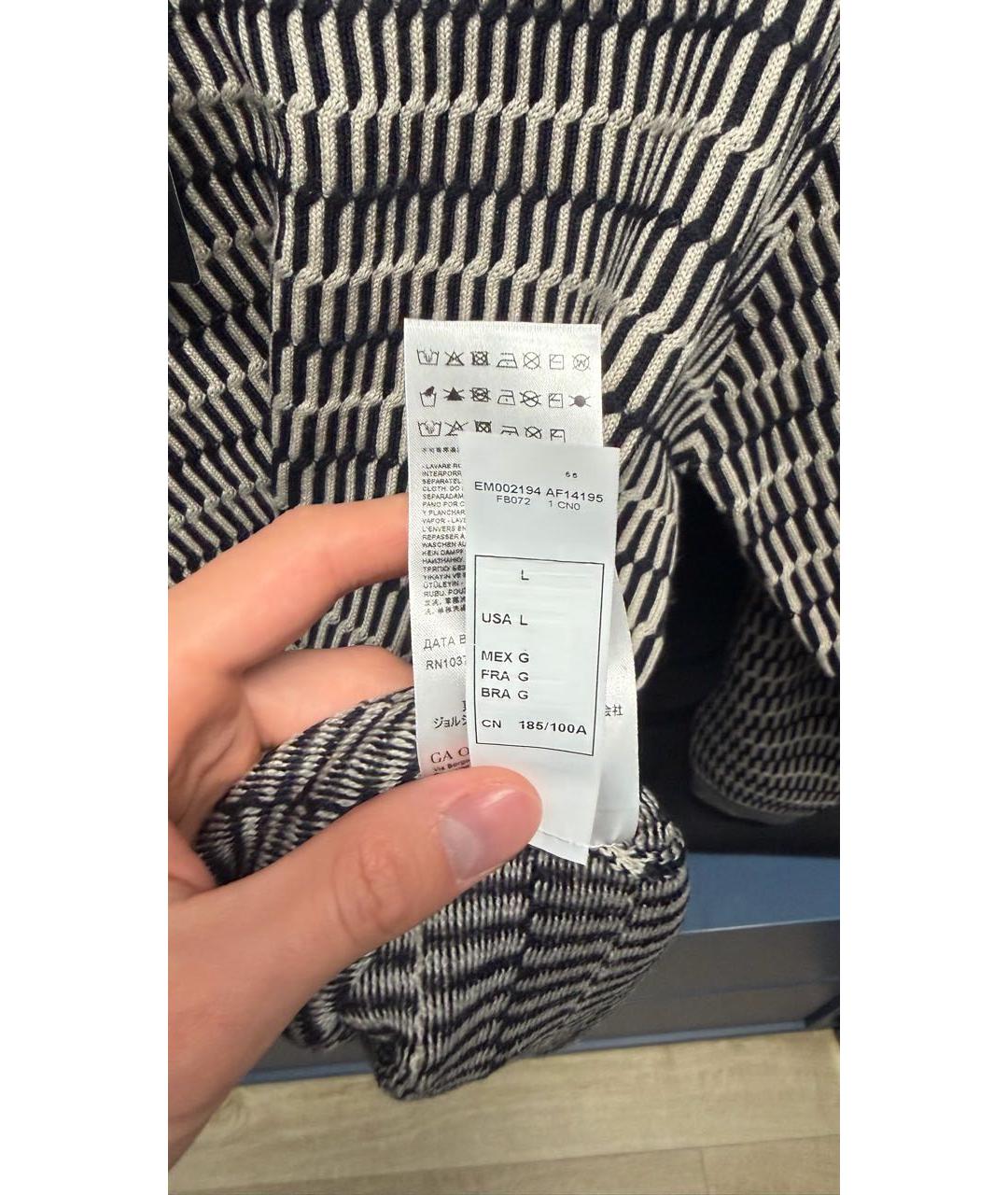 EMPORIO ARMANI Черный шерстяной джемпер / свитер, фото 6